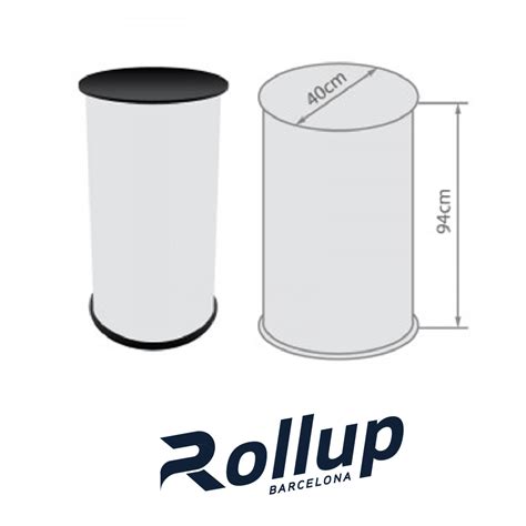 Rollup Barcelona Stand promotor cilindro sólo 129 Prod 24h ENVIO