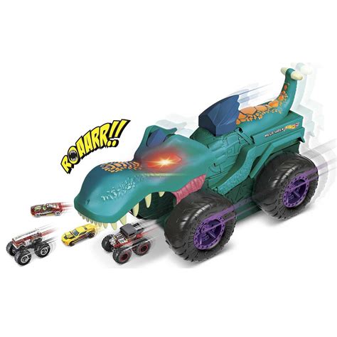 The Enormous Hot Wheels Monster Trucks Car Chompin Mega Wrex Vehicle Comes To Life With Lights