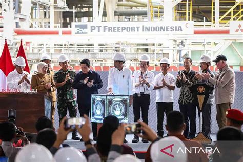 Presiden Jokowi Resmikan Ekspansi Pt Smelting Di Gresik Antara News