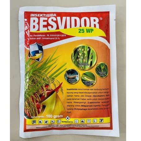 Jual INSEKTISIDA BESVIDOR 25 WP 100 GRAM BASMI WERENG PADI Shopee