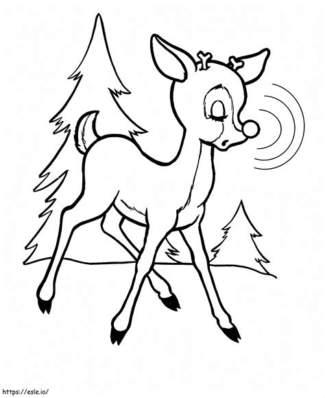 Rudolph The Red Nosed Reindeer Coloring Page