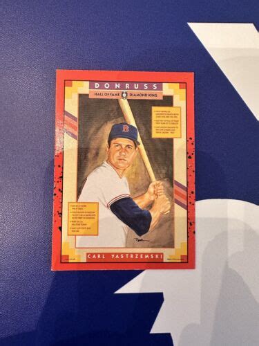 Donruss Carl Yastrzemski Hall Of Fame Diamond King Ebay