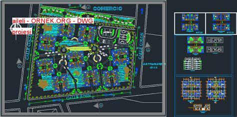 Proje Sitesi Aileli Autocad Projesi