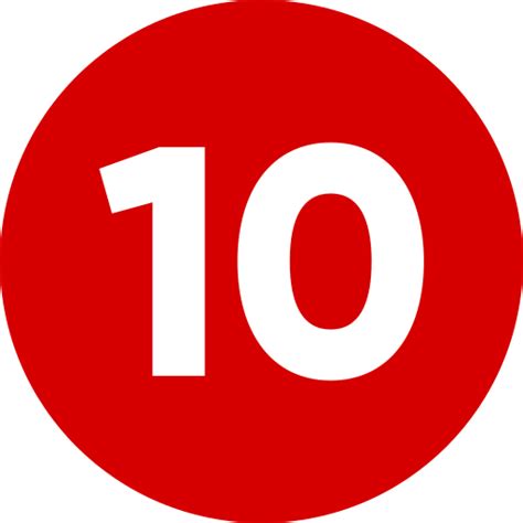 Red Number 10