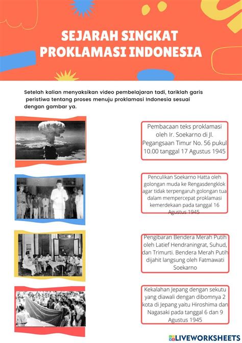 Lkpsd Ips Sejarah Dan Makna Proklamasi Indonesia Worksheet Live