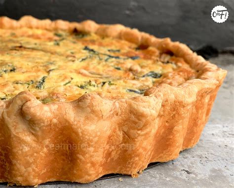 La quiche aux épinards frais chicorée rouge gorgonzola