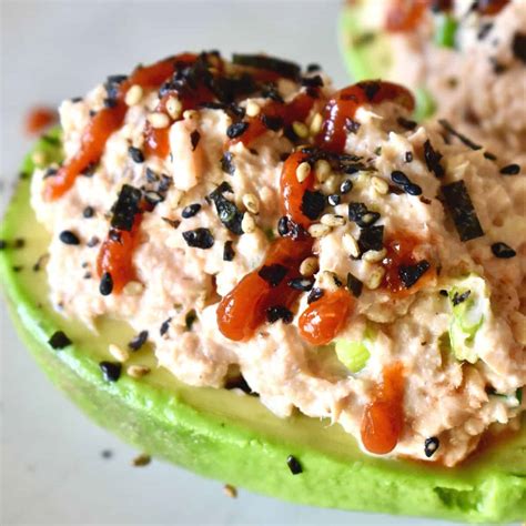 Salmon Stuffed Avocado This Delicious House