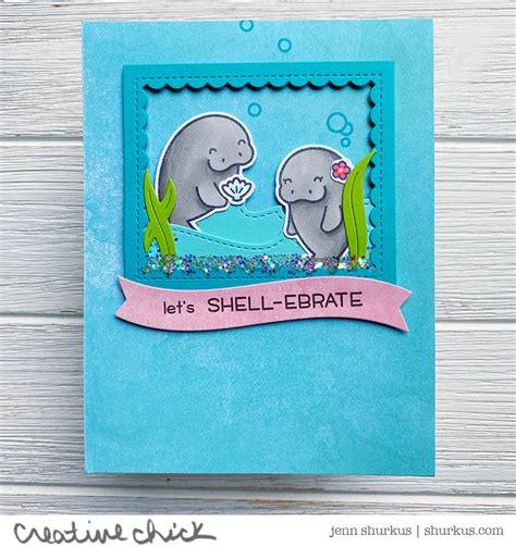 Lets Shell Ebrate Original Card A2 Creative Chick