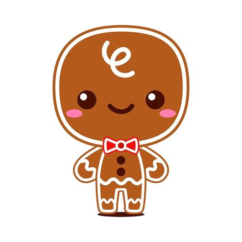 Premium Vector Cute And Kawaii Christmas Gingerbread Man Cartoon