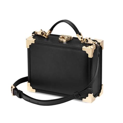 Limited Edition Yang Mi Mini Trunk Clutch In Black Gold