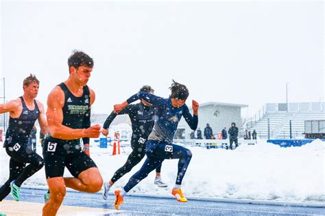 Photos Snowy First Day Of Big Sky Outdoor Track And Field