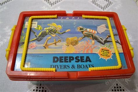 Vintage Fishel Deep Sea Divers And Boats Plastic Toy Set Etsy