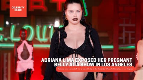 Adriana Lima Exposed Her Pregnant Belly At A Show In Los Angeles