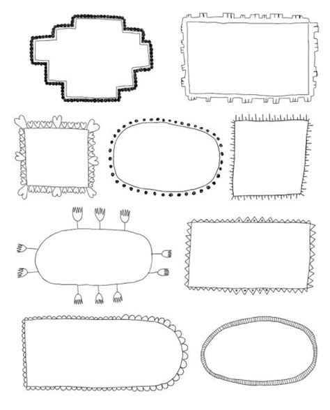 Set Hand Drawn Frames Design Elements Stock Illustration By ©orfeev 179623300