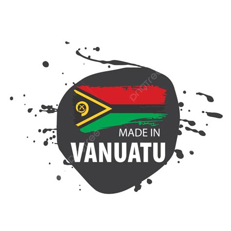 Ilustración Vectorial De La Bandera De Vanuatu Sobre Fondo Blanco