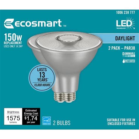 Ecosmart Watt Equivalent Par Dimmable Flood Led Light Bulb