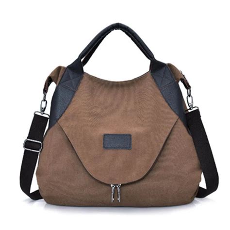 Fashion Women Messenger Bag Canvas Zipper Handbag Travel Casual