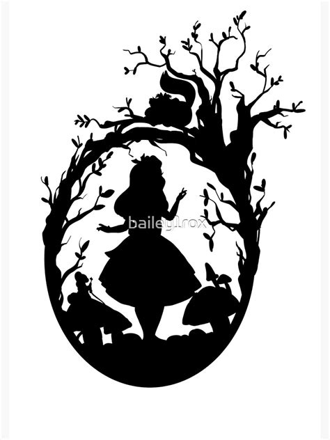 "Silhouette - Alice In Wonderland" Canvas Print by bailey1rox | Redbubble