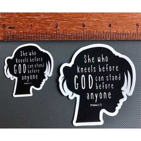 Christian Stickers She Who Kneels Before God Decal Etsy