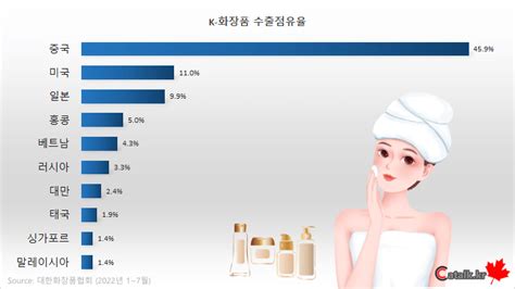 K 뷰티 우리나라 화장품 인기있는 나라 Top 10