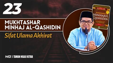 Mukhtashar Minhaj Al Qashidin Sifat Ulama Akhirat Ustadz