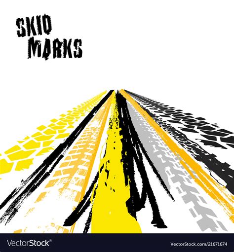 Skid Marks Royalty Free Vector Image Vectorstock