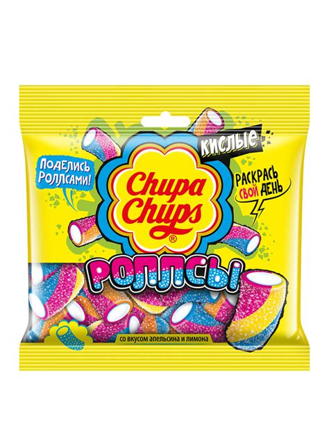 Мармелад жевательный CHUPA CHUPS Роллсы, фруктовый вкус, 150 г купить ...