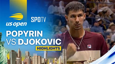 Alexei Popyrin Aus Vs Novak Djokovic Srb Highlights Us Open