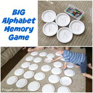 Paper Plate BIG Alphabet Memory Game - Frugal Fun For Boys and Girls