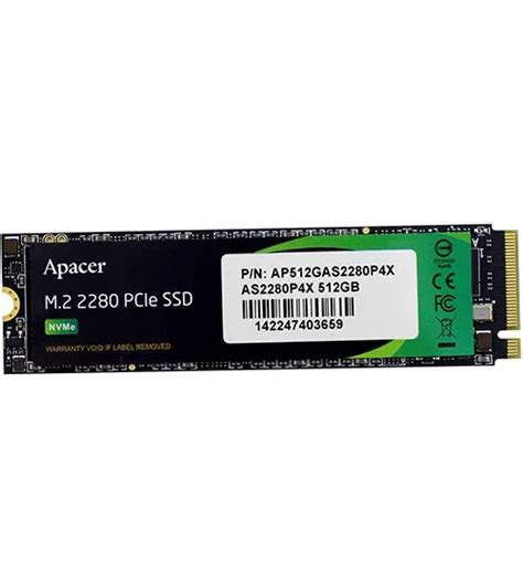 SSD накопитель Apacer AS2280P4X M 2 2280 512 ГБ AP512GAS2280P4X 1