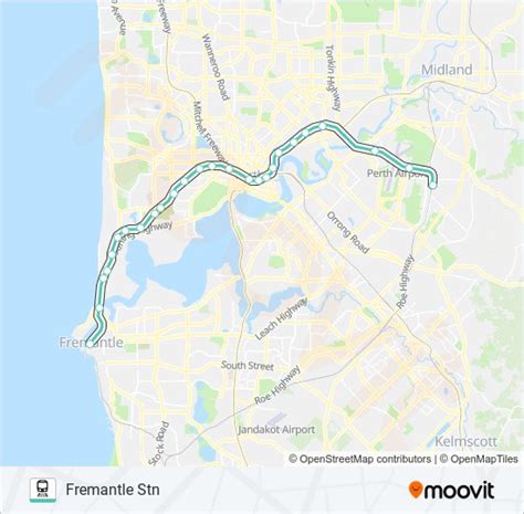 Airport Line Route Schedules Stops Maps Fremantle Stn Updated