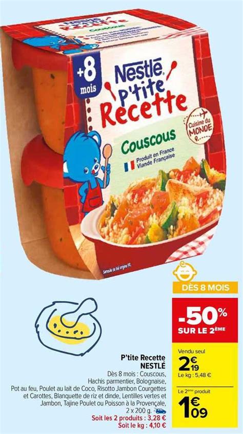 Promo P Tite Recette Nestl Chez Carrefour Market Icatalogue Fr