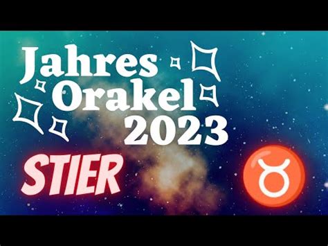 STIER Jahreshoroskop 2023 Orakel Tarot YouTube