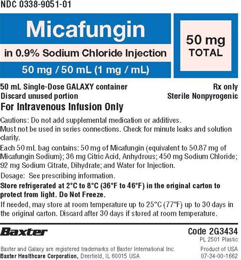 Micafungin In Sodium Chloride Baxter Healthcare Corporation FDA