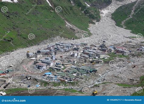 Kedarnath Temple Aerial View Stock Image - Image of badrinath ...