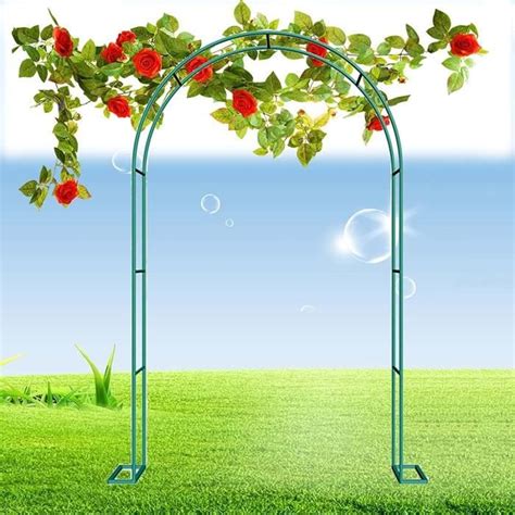 Arche De Jardin Arceau Pergola en Fer avec Base Arches À Rosiers pour