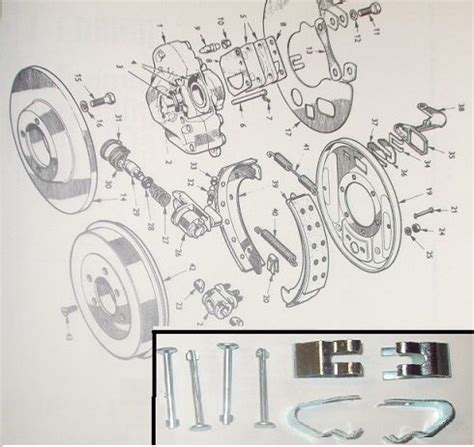 REAR BRAKE SHOE FITTING Hold Down KIT MG MAgnette Mk3 Mk4 1959 68