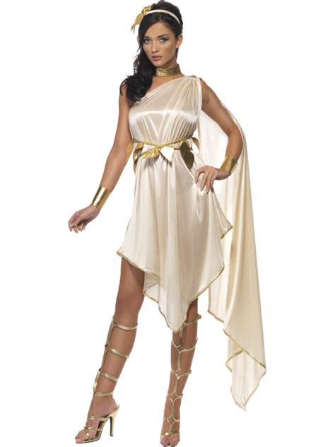 Adult Fever Greek Roman Goddess Spartan Toga Fancy Dress Costume Sizes