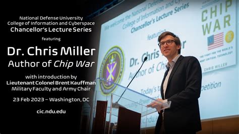 Chris Miller Author Of Chip War At CIC YouTube