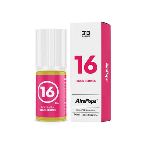 No 16 Sour Berries Airspops 313 E Liquid 10ml Airscream Nz