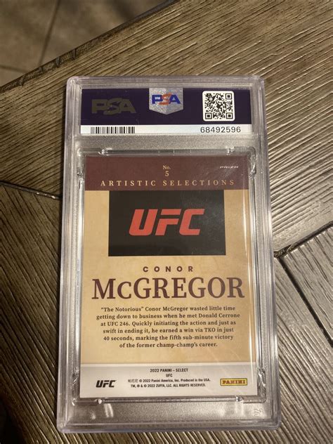 2022 Select UFC Conor McGregor Artistic Selections 5 Lightweight PSA 9