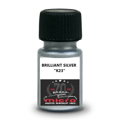 2 Oz Touch Up Paint Kit With Brush For Nissan Brilliant Silver K23