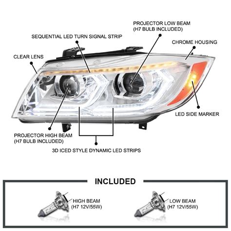 Headlight Assembly Diagram E90 For Bmw E90 330i 320i 318i Le