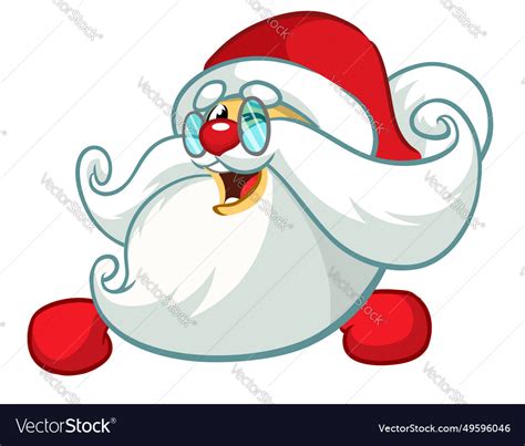 Cartoon funny santa claus for christmas or new Vector Image