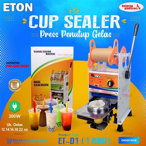 Jual Cup Sealer Manual Alat Press Gelas Plastik Eton Et D Oz