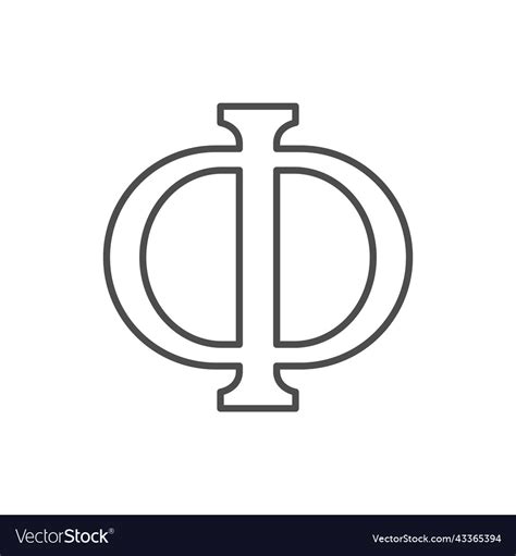 Philosophy symbol or greek alphabet icon Vector Image