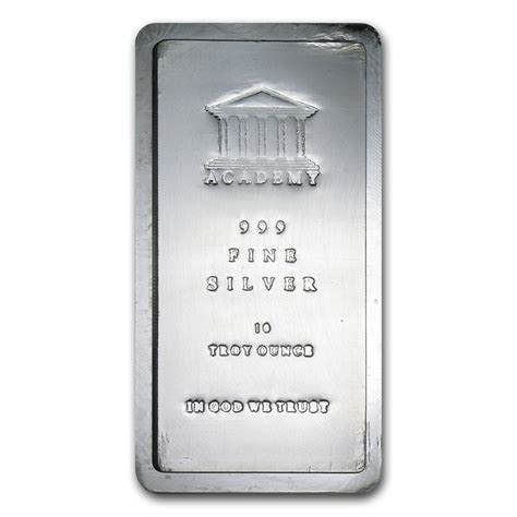 10 oz Academy Stacker Silver Bar - Bullion Mart