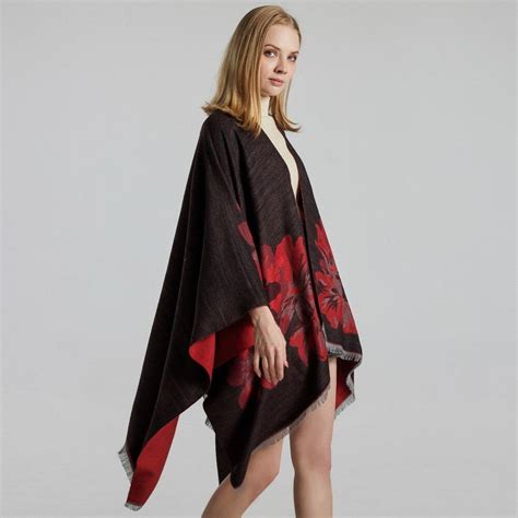 Poncho Femme Fleurs Univers Du Poncho