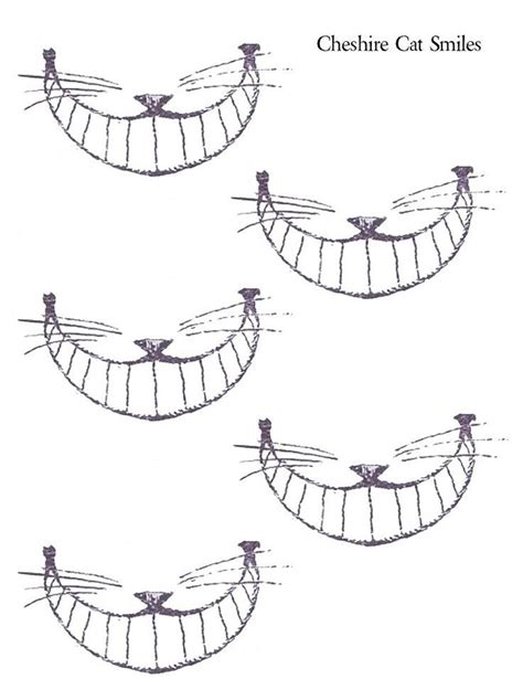 Cheshire Cat Smile Coloring Page Cats Anime Drawing