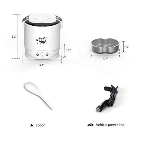 Mini Rice Cooker 1l Small Rice Cooker 2 Cup Uncooked Travel Rice Cooker 12v For Car With